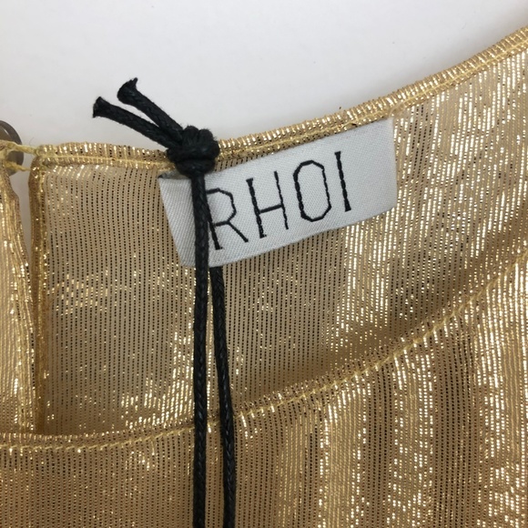 RHOI gold shimmer loose fit blouse - Picture 2 of 7